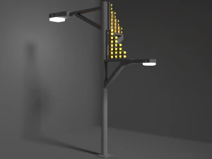 l&acirc;mpada de rua low-poly Modelo 3D