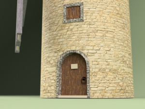 windmill low-poly 3D Модель