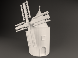 windmill low-poly 3D Модель