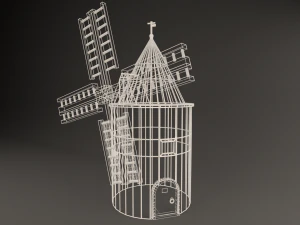 windmill low-poly 3D Model