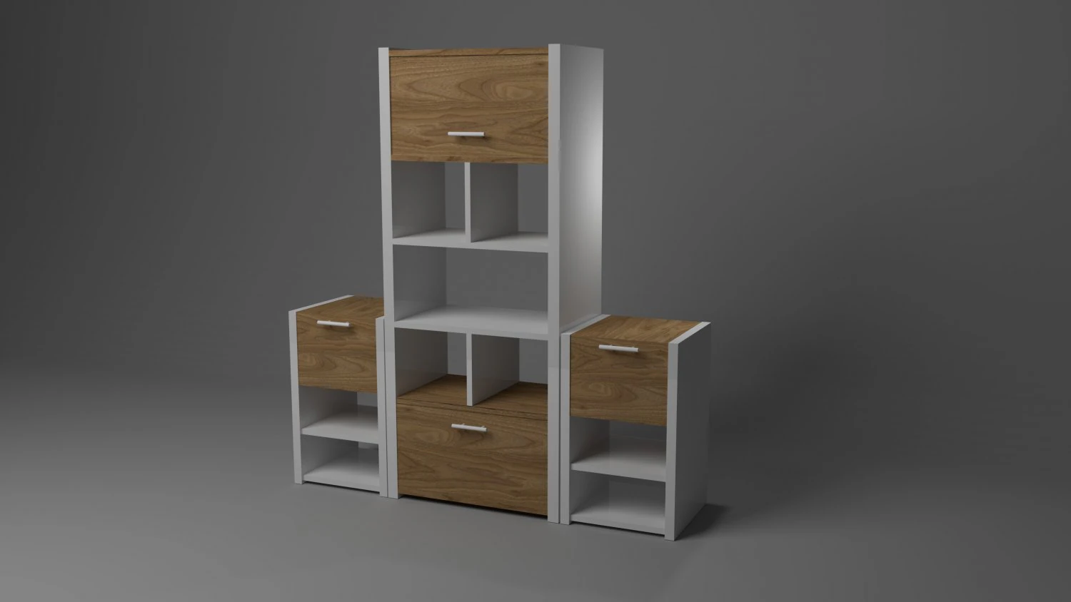 kitchen cabinet low-poly 3D Model .c4d .max .obj .3ds .fbx .stl .blend 