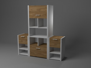 kitchen cabinet low-poly 3D Model