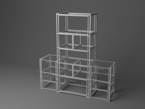 kitchen cabinet low-poly 3D Model