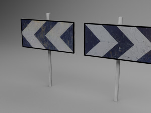 big traffic signs pack low-poly Modelo 3D