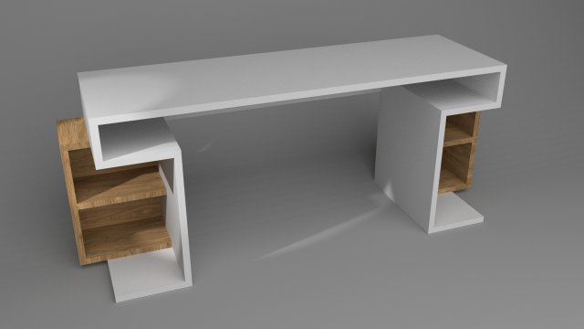 study desk 3D 模型 .c4d .max .obj .3ds .fbx .stl .blend 