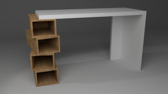 study desk 3D Model .c4d .max .obj .3ds .fbx .stl .blend 