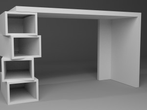 study desk 3D Model