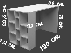 study desk 3D Модель