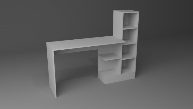 study desk Model 3D .c4d .max .obj .3ds .fbx .stl .blend 