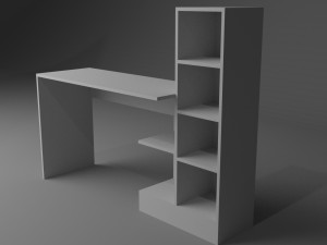 study desk Model 3D