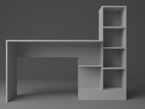 study desk Model 3D