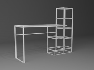 study desk Model 3D