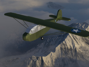 aeronca tg-5 airplane low-poly 3D Model