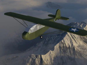 aeronca tg-5 avi&atilde;o baixo poli Modelo 3D