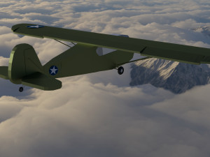 aeronca tg-5 airplane low-poly 3D Model