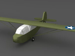 aeronca tg-5 airplane low-poly 3D Model