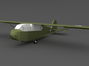 aeronca tg-5 airplane low-poly 3D Model