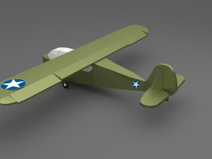 aeronca tg-5 airplane low-poly 3D Model