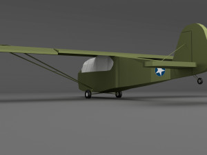 aeronca tg-5 airplane low-poly 3D Model