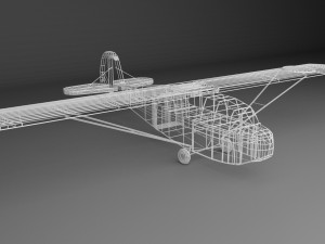aeronca tg-5 airplane low-poly 3D Model