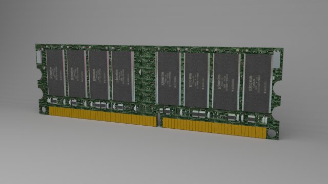 computer ram kingston 3D-Modell .c4d .max .obj .3ds .fbx .stl .blend 