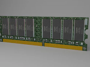 Computer-RAM Kingston 3D Modell