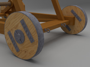 catapult in medieval war equipments 3D Model