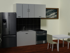 container house with furniture 3D मॉडल