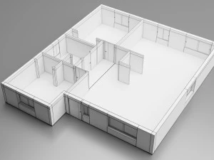 5 floor plans 3D Model