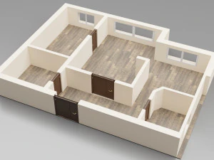 5 floor plans 3D Model