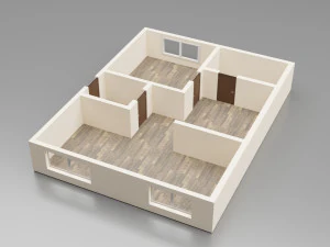 5 floor plans 3D Model