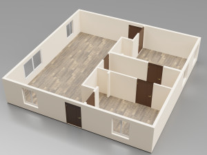 5 floor plans 3D Модель