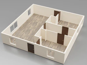 5 floor plans 3D Model
