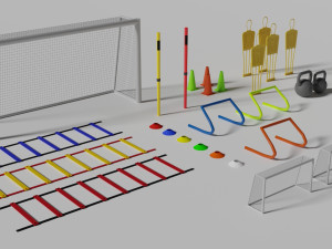 football training equipments 3D Модель