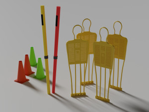football training equipments 3D Модель