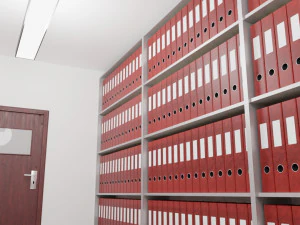 archive - folder room interior 3D Model