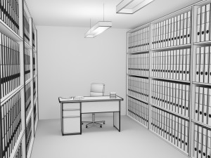archive - folder room interior 3D Model
