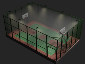 public basketball court 3D Model