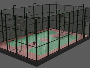 public basketball court Modèle 3D