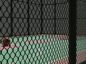 public basketball court Modèle 3D