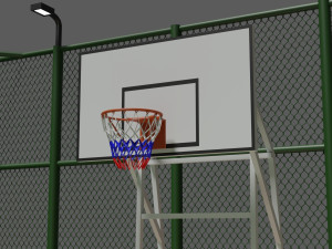 public basketball court Modèle 3D