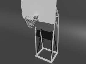 public basketball court Modèle 3D