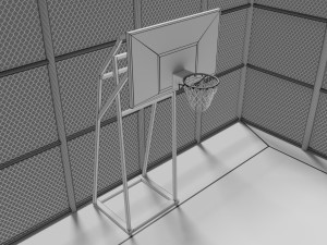 public basketball court Modèle 3D
