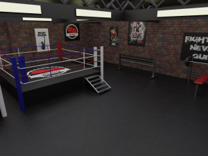 boxing hall - training gym interior Modèle 3D