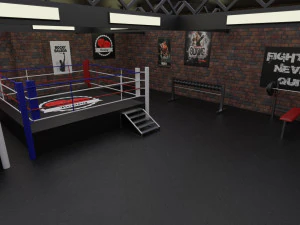 boxing hall - training gym interior 3D Model