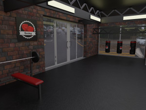 boxing hall - training gym interior Modèle 3D