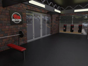 boxing hall - training gym interior 3D Model