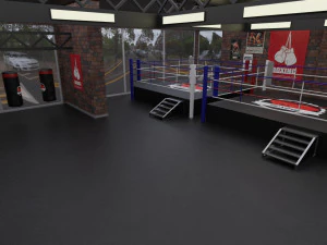 boxing hall - training gym interior 3D Model
