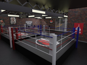 boxing hall - training gym interior Modèle 3D