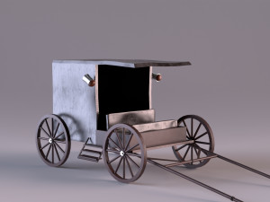 horse cart Modelo 3D